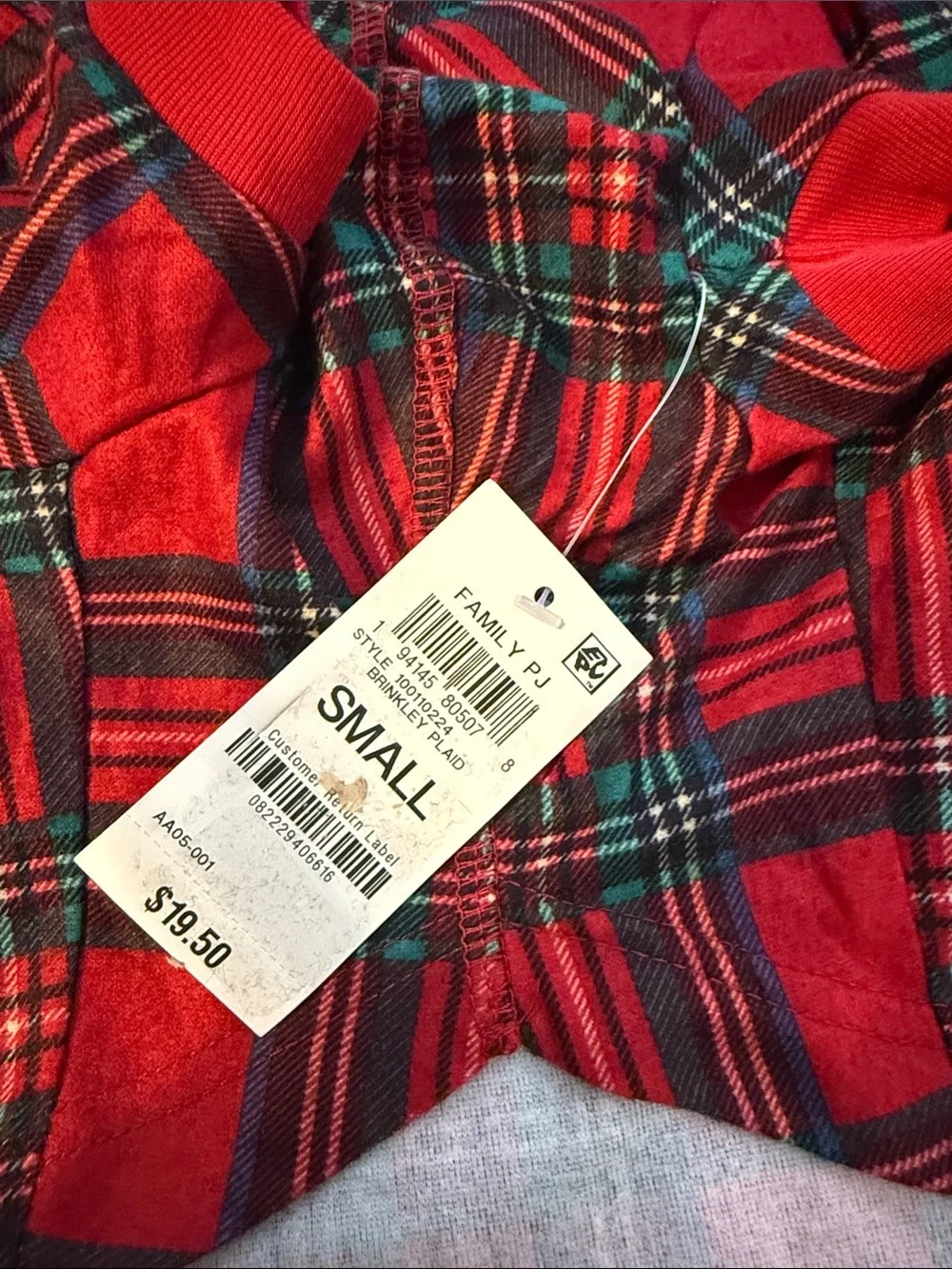 Holiday Lane Red Plaid Dog Pajama Shirt